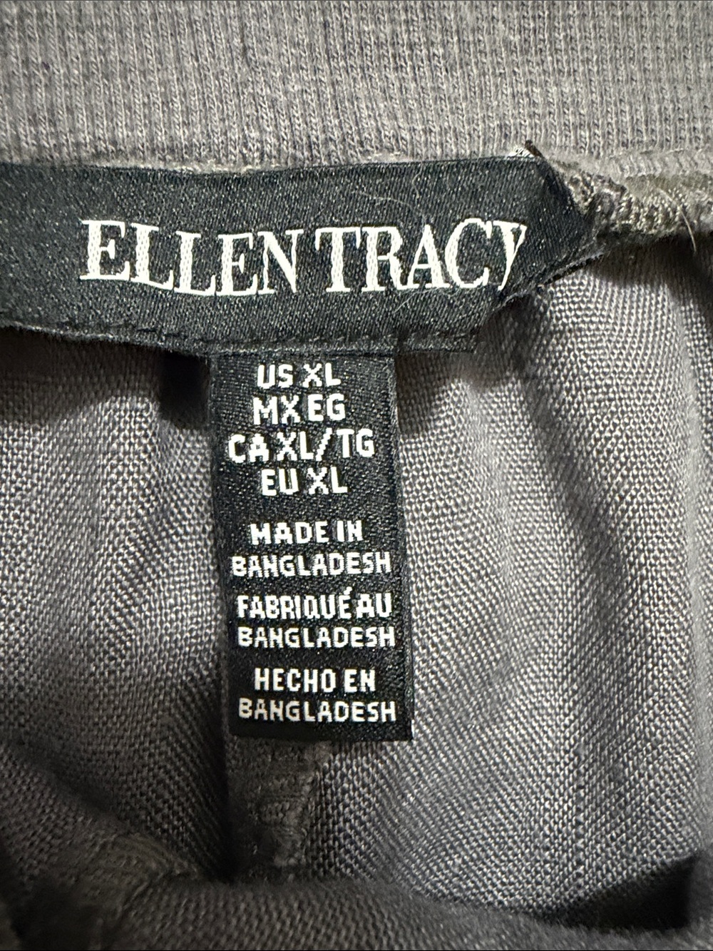 Ellen Tracy Linen Gray Cropped Drawstring Wide Leg Pants, Size XL. - Picture 7 of 14